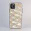 For iPhone 11 trendy phone case conch shell pattern electroplating frame epoxy phone case