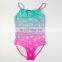 Silver Heartshape Muti-color Pretty One Piece Swimsuit Kids Swimwear Baby Swimsuit