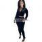 Women Fashion Front Zipper Autumn Winter Long Sleeve Crop Top Outfits Jacket Tracksuits Velvet Two Piece Sets