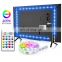 new design 16 COLOR SELECTION LED Strip TV Back light 6.6ft, 2M music voice Control, USB Powered LED Light Strip with RF Remote
