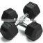 Wholesale Household 20 Kg Weight Custom Dumbbell Set Hexagon Rubber Coated Iron Dumbbell Set