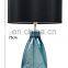 Best Selling Blue Finished Unique Design Color Glass Table Lamp For Villa And Home