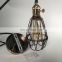 China Wholesale Vintage Industrial Lamp Red Bronze Iron Cage Pendant Light