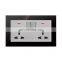 Universal Double 3 pin Wall Socket With Switch 13A Tempered Glass Panel With USB Socket And Switches Electrical With LED Light