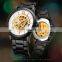 High Quality SKMEI 9242 Stainless Steel Skeleton Mechanical Automatic Watch Men Wrist