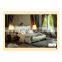 Classic luxury wood bed comforter sets bedroom furniture King size Bed