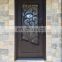 wrought iron and glass single entry doors mexico