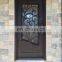 wrought iron and glass single entry doors mexico