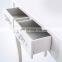 Cushioned Stool White Vanity 4 Drawers Mirrored dressing table