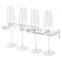 Space-saving Stemware Wall Storage Rack Clear Acrylic Champagne Flutes Holder