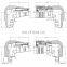 90 degree angles Hydraulic Quick Disconnect Flat Face Release Coupling 7246788