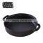 flat-bottomed round cast iron Chinese wok