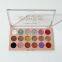 18 Makeup Glitter Color Palette Eyeshadow Customized logo Duochrome Pressed Glitter Eyeshadow La Sombra De Ojos