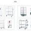 Heavy duty metal wire logistics trolley with handle 14