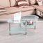 Fancy oval bent glass coffee table