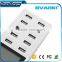 EU US UK 10 USB Port travel Home Wall Charger Adaptor with Screen Display AC To USB power socket Station For ALL phone tablet