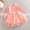 2015 New Autumn Children Clothing Baby Party Girls Dress Laced Princess Dress