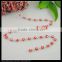 LFD-0019C ~ Wholesale Silver Tone Rosary Style Chain Jewelry Finding 6MM Red - Evil Beaded Wire Wrapped Beaded Chain Jewelry