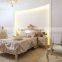 Foshan Romantic French Wood Bedroom Set White Wedding Bed Girls Bedroom Furniture