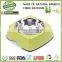 green eco-friendly bamboo fiber pet water food bowl, bamboo fiber pet cat feeder pot