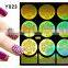2016 colorful pvc french hollow pvc nail art design nail sticker stencil