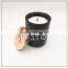 wholesale hot-selling Black Marble candle vessel with wood wick