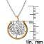 Beautiful 14K Yellow Gold and Sterling Silver Tree Pendant Necklace