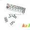 cheap wholesale double 6 white plastic domino pack in wooden box