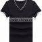 China Clothes Factory 100% Cotton T Shirts Man Woman Promotion Custom Design V Neck Tee Shirts