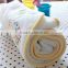 baby hooded towel with embroidered logo 100%cotton terry bath towel for baby soft little duck design -2
