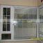 window blind or shutter constructed from angled slats of platic