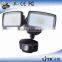 Utilitech Pro 110-Degree 2-Head White LED Motion-Activated Flood Light with Timer