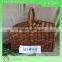 Fashionable wicker material basket used in outdoor picnic