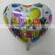 24'' bowknot heart mylar balloon print happy birthday day foil balloon