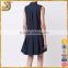 Hot selling navy blue cotton sleeveless women shirt dress                        
                                                Quality Choice