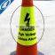 Danger high voltage cables above cone sleeves