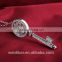 wholesale fashion jewelry 925 sterling silver CZ diamond key shape pendant necklace