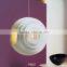 SS in white or pink painted ball pendant lamp