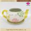 Factory direct product teapot shaped ceramic flower gardening planter with flower painting