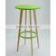 Dongguang Furniture Bistro Pub Plastic and Wood High Bar Table Two Seat