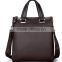 Fashion black genuine leather cross body bag briefcase men bags