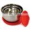 Stainless Steel Salad Bowl With Anti-Slip Silicone Base