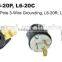 UL listed Locking devices 20AMP 250V 2-pole 3-wire grounding L6-20R L6-20P L6-20C