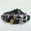 2016 High Quality 24k Black Jewelry Buddha Bracelet Round Beads Charm Bracelets