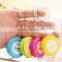 Mini leather tape measure 1.5 m color shell with soft tape measure 7.5mm Keychain