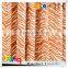 Bright orange color zebra pattern upholstery fabric for modern cafe curtain linen/rayon blend fabric