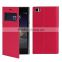 Ultra Thin Solid Color Visual Window Design PU Leather Full Body Case with Stand Case for Xiaomi Mi3
