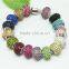 retail and wholesale big hole in middle resin base ball with AAA rhinestone paved shamballa beads for fashion bracelet