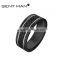 8mm rose gold plated titanium carbon fiber ring engagement couple ring