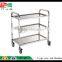 TJG CHINA Double Layer Three Layer Thickening Medical Treatment Instrument Car Stainless Steel Trolley Cart